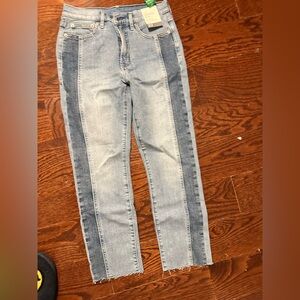 Two-Tone Denim Jeans